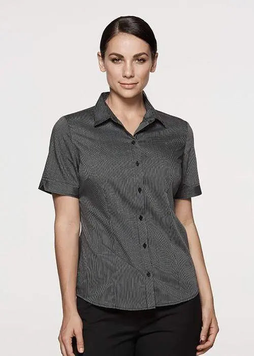 Aussie Pacific Ladies Henley Short Sleeve Shirt 2900S Corporate Wear Aussie Pacific